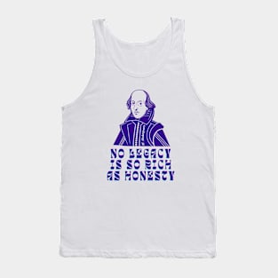 William Shakespeare face and quote Tank Top